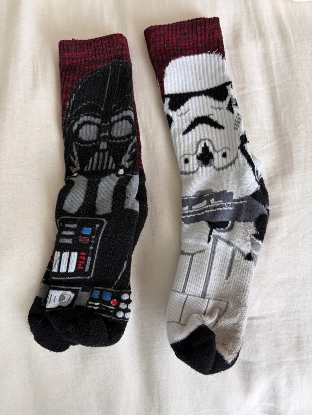 Star Wars Character Crew Socks - Darth Vader & Stormtrooper - Men's Casual Socks